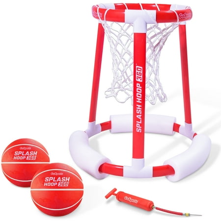 GoSports Splash Hoop 360 Floating Pool Basketball Game 4pc - Red