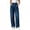 Dark Blue, variant on ClodeEU Women's Elastic Waist Denim Wide Leg Pants,Casual Loose Lightweight Jeans With Pockets ,Women's Plus L