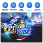 LENOGE Bluetooth Hoverboard, 6.5 300W Powerful Motor Hover Board with LED Lights, 6-10MPH Max Speed Self Balancing Electric Scooter