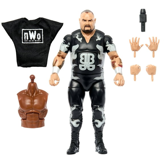 WWE Monday Night War Elite Collection Bam Bam Bigelow Action Figure with Accessories, Build-a-Figure Parts