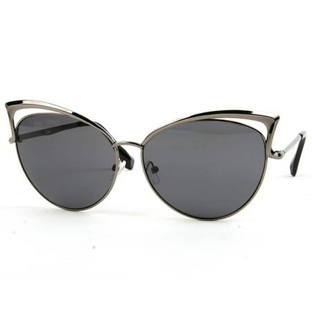 POP Fashionwear  P2251 Women's Metal Frame Vintage Designer Cat Eye Sunglasses