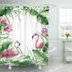 thumbnail image 1 of Cortina de Ducha ABPHQTO Acuarela Tropical Mano Borde Floral exótico 160x180 cm, 1 of 3