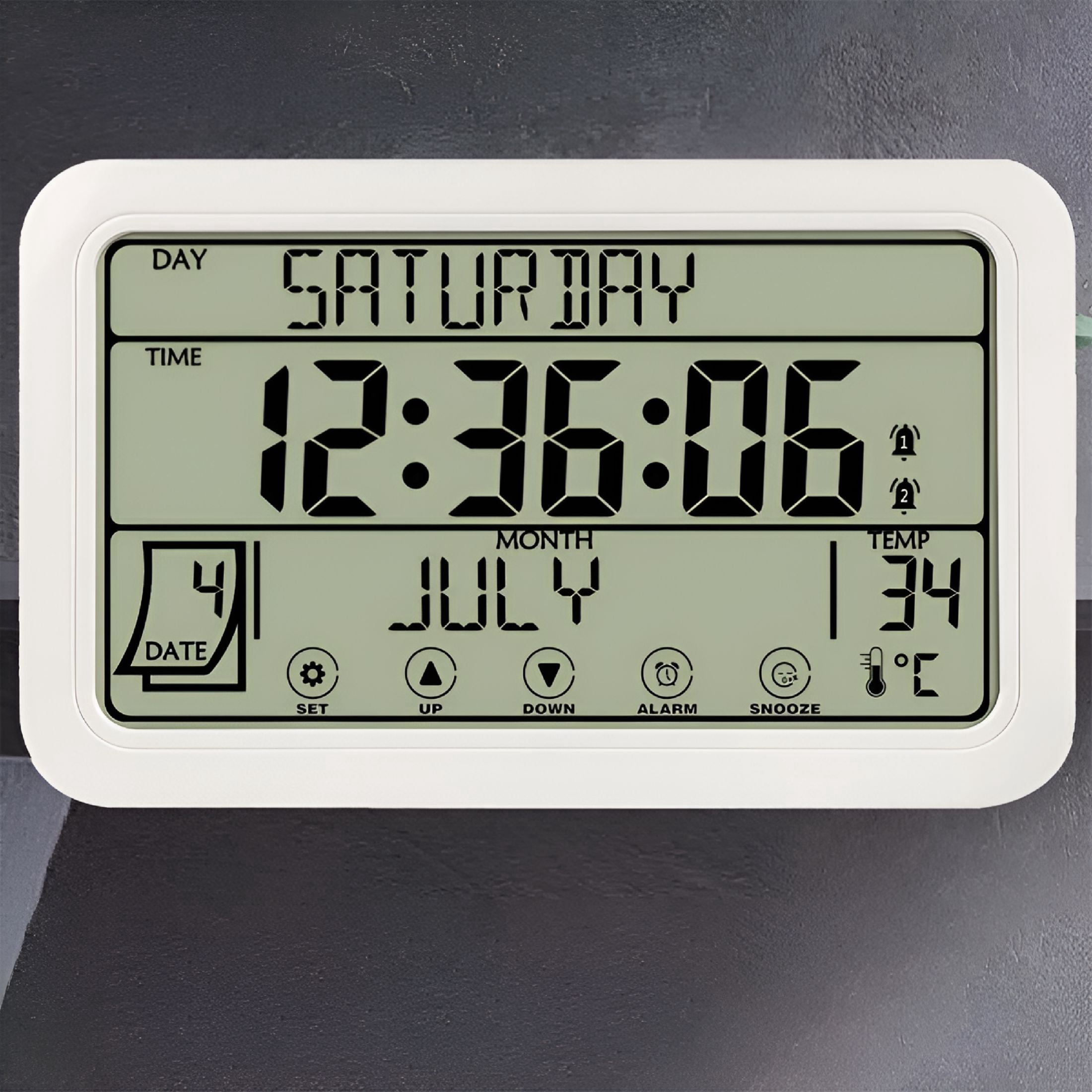 GJX Weather Station Wireless Indoor/Outdoor Temperature Atomic Clock Battery Powered With High Accuracy Sensor,Indoor Outdoor Thermometer Wireless Black