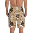 thumbnail image 3 of Kdxio Snake And Flower Print Mens Sleep Shorts Bottoms Soft Comfy Pajama Wear Pants with Drawstring Pockets, 3 of 7