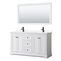 Wyndham Collection Wcv232360d-Vca-M58 Avery 60" Free Standing Double Basin Vanity Set -