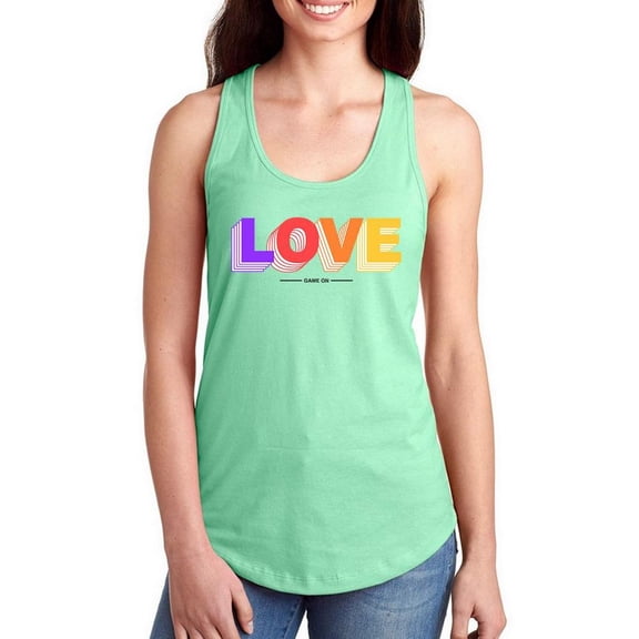 Love Game On Candy Colors Racerback Tank Women -Image by Shutterstock, Female x-Large