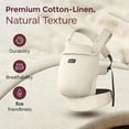 thumbnail image 4 of Momcozy Baby Carrier with Natural Cotton Linen, Ergonomic Design, 7-44lbs for Infant and Toddler, Hands-Free for Moms&Dads, Light Amber, 4 of 8