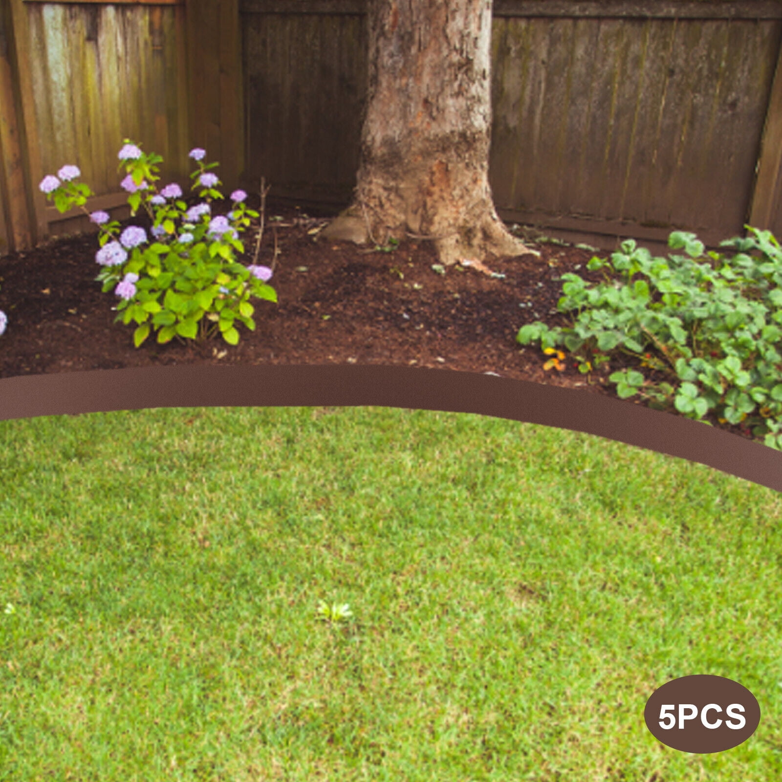 Denest Metal 5PCS Landscape Edging Steel Lawn Edging 3"* 39" Garden Border Yard Barrier