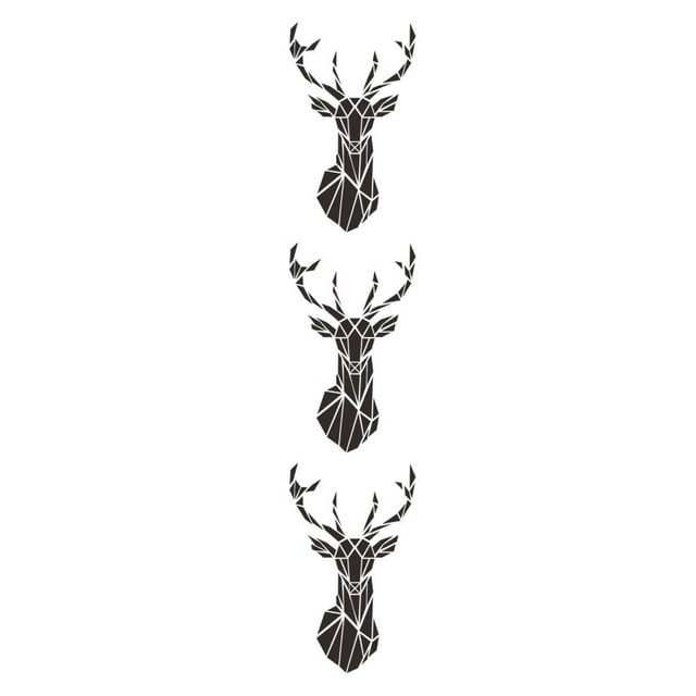 mmirethe Acrylic 3D Mirror Wall Stickers For Decorative Touch Multifunctional black XL 3Set
