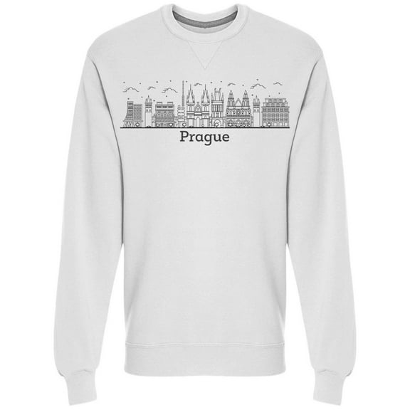 Outline Prague Sweatshirt Men -Image by Shutterstock, Male Small