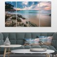 thumbnail image 1 of Gloomy Tropical Sunset Beach - Extra Large Seascape Art Canvas, 1 of 3
