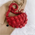 thumbnail image 1 of Bolso de media luna para mujer, bolso de burbuja de nailon, correa de Color sólido, monedero suave ajustable para chica FLhrweasw Nuevo, 1 of 9