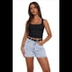 thumbnail image 3 of Tops de Verano para Mujer con Cuello Cuadrado para Salir, Tops Básicos Acanalados para Hacer Ejercicio Negro XL, 3 of 10