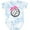 Tie Dye Blue, variant on Inktastic Volleyball with Pink Bow Boys or Girls Baby Bodysuit