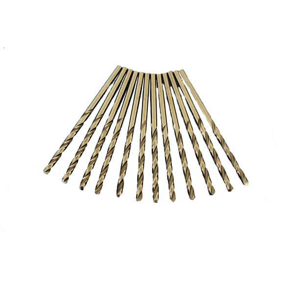 TEMO 12 pc 3/32 Inch Cobalt 135 Degree Jobber Drill Bit 2.25 Inch Length