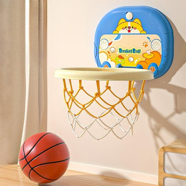 Riforla Panier de Basketball Intérieur pour Enfants Ensemble Ajustable Mini Support de Basketball pour Tout-Petits (1 3 Ans) Jouet de Sport pour Garçons Éducation B