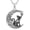 black cat, variant on Rib Cage Necklace for Women 925 Sterling Silver Skull Pendant Necklace Gothic Jewelry Gift for Goth Lovers