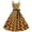 Yellow, variant on Women Vintage Polka Dot 1950s Rockabilly Halter Audrey Dress Retro Floral Evening Swing Dress