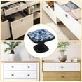 thumbnail image 7 of 4 Pcs Cabinet Handle Drawer Pulls Blue Floral Flower Knobs with Screws Square Furniture Office Cabinet Knob Decoration, 7 of 7