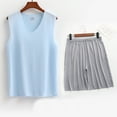 thumbnail image 2 of Conjunto Deportivo de los Hombres, Moda Casual de Color Sólido Cuello en V sin Mangas de Elasticidad Superior para el Desgaste Al Aire Libre, Traje Atlético de Humedad, 2 of 5