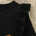 thumbnail image 5 of YWDJ Black Knit Long Sleeve Long Sleeve Top Love Corduroy Skirt Set Two Piece Suitable For 9 Months~4 Years Old Black 110CM, 5 of 8