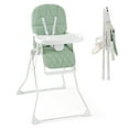 thumbnail image 1 of Gymax Foldable High Chair Easy Clean Compact Highchair w/ Removable Adjustable Tray Green, 1 of 10