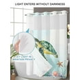 thumbnail image 6 of No Hook Shower Curtain, Coastal Turtle Long Bathtub Curtains with Snap in Liner, Summer Farmhouse Nautical Starfish Shell Waterproof Washable Fabric Shower Curtain Set, 72" x 84", 6 of 9