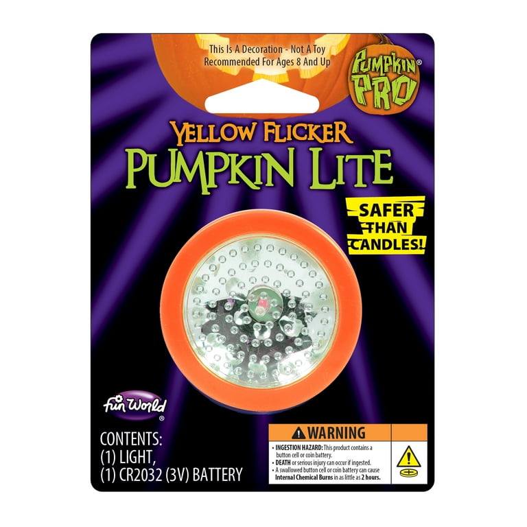 かぼちゃ箱（LED） Halloween Yellow Flicker Pumpkin Light by Pumpkin Pro Fun