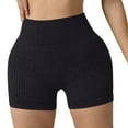 thumbnail image 1 of WRKEKC Biker Shorts Women Ribbed Solid Color High Waist Tight Single Color Lining Shorts for Sports and Daily Wear, 1 of 4