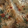 thumbnail image 4 of Ambesonne Leopard Print Duvet Cover Set, Autumnal Vibes Exotic, King, Camel Apricot and Green, 4 of 6