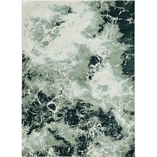 HomeRoots 353741 3 ft. 3 in. x 4 ft. 11 in. Polyester Silver Area Rug