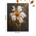 thumbnail image 3 of Textured White and Gold Flower Canvas Print, Suitable for Living Room, Bedroom, Dining Room, Office, Hotel, Entryway, 3 of 8