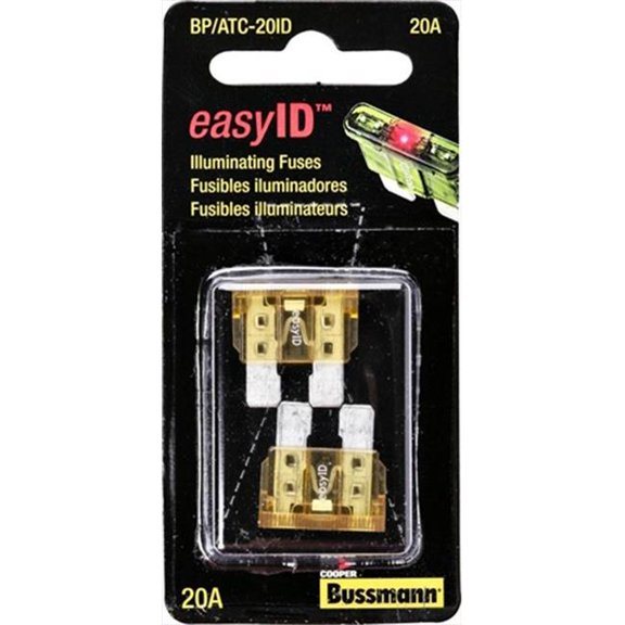 BUSSMANN BPATC20ID Easyid Illuminating Automotive Fuse, Pack - 5