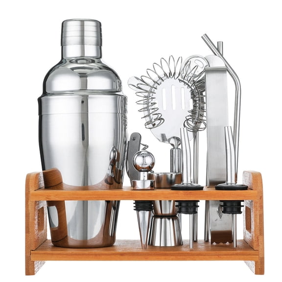 15Pcs 550ML Stainless Steel Cocktail Shaker Mixer Drink Bartender Bar Tools Kit