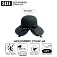 thumbnail image 2 of Sombrero de paja con lazo de 56 a 58 cm de circunferencia, sombrero de paja para mujer, sombrero de paja para playa de verano, sombrero para el sol con ala grande, sombrero para el sol, 2 of 5