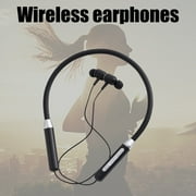 Bluetooth Earbuds,Neckband Bluetooth Headphones,Hd Stereo Wireless Sports Earphones,Around Neck Bluetooth Headphones Noise Cancelling Mic,Magnetic Attraction,Black