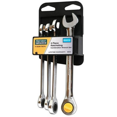 UPC: 0035794881603 | Harvest Forge 88161 MM Ratcheting Combination Wrench Set – 4 Piece