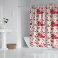 thumbnail image 2 of Pink Christmas Red Truck and Snowman Pattern Shower Curtain 84"x72" ,Bathroom Decorative Shower Curtains Set with 12 Hooks,Modern Waterproof Washable Shower Curtain, 2 of 6