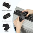 thumbnail image 3 of Luggage Straps with Stretch Straps 2" x 73" Adjustable Suitcase Belt Strap with Buckle, Black, 2 Pack, 3 of 6