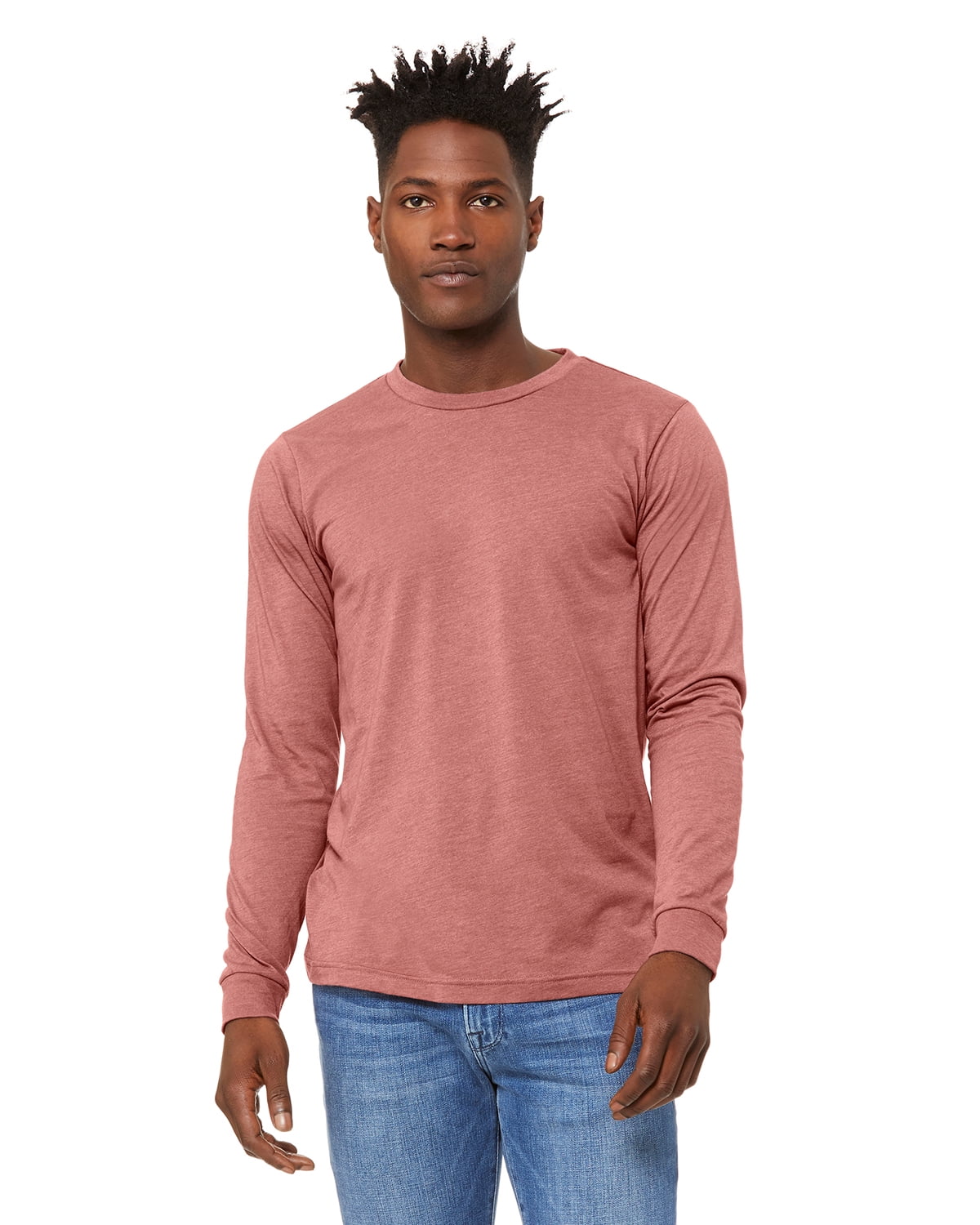 BELLA+CANVAS - The Unisex Jersey Long-Sleeve T-Shirt - HEATHER MAUVE 