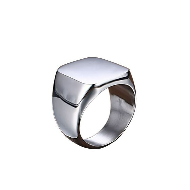 Silver Signet Ring Men - Mens Silver Signet Rings