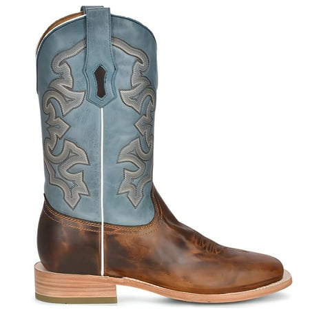 

Corral Boots Mens Embroidered Wide Square Toe Casual Boots Mid Calf