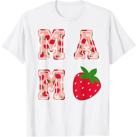 Exquisite and comfortable-Mama Strawberry First Birthday Matching Funny Mom Strawberry T-Shirt