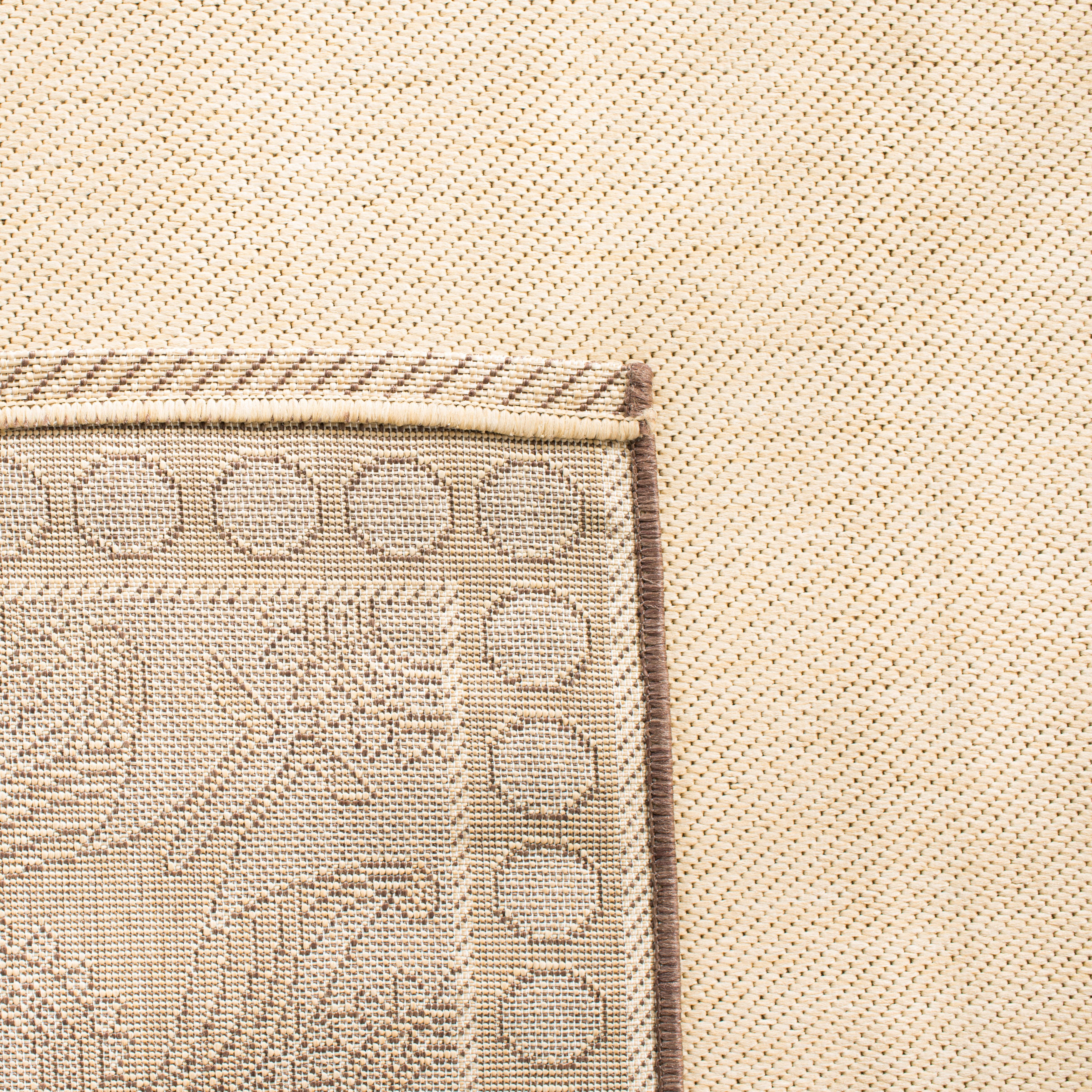 Safavieh Courtyard Cooper Botanical Indoor/Outdoor Area Rug, Natural/Chocolate, 6'7" x 9'6"