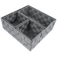 thumbnail image 1 of OULII 4 Pcs Panier de Rangement Cube Gris Bacs Organisateurs pour Encombrement, 1 of 5