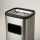 thumbnail image 5 of Bote de Basura Acero Inoxidable Con Cenicero para Oficina Lobby Plateado, 5 of 5