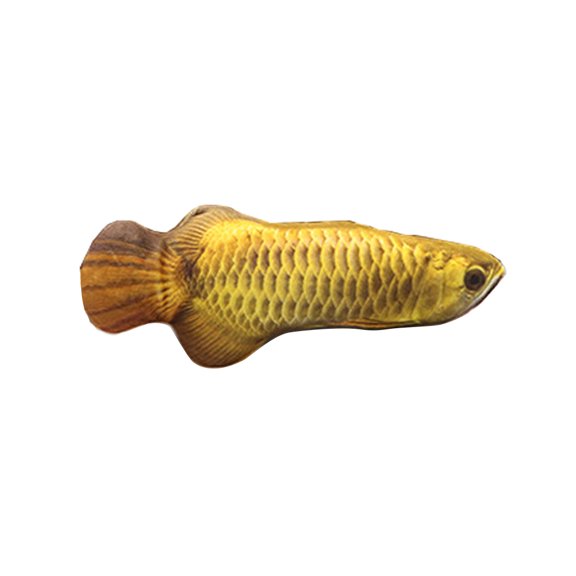 ETEREAUTY Soft Plush Golden Cat Fish Cushion Pillow, Cozy and Comfortable Pet Bed for Cats and Small Pets