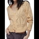 thumbnail image 1 of Suéter Corto de Larga con Cuello en V para Mujer (, Otoño e Invierno 2025) Chaqueta de Punto Informal Albaricoque S, 1 of 9