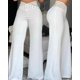 thumbnail image 1 of Women Wide Leg Flared Pants Autumn Casual Crisscross Sheer Mesh Patch High Waist Trousers Y2k Streetwear Elegant Work Pant, 1 of 4