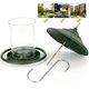 thumbnail image 2 of Comedero para pájaros salvajes, comedero para pájaros colgante, comedero para pájaros colgante de plástico para balcón al aire libre transparente (verde) ER, 2 of 5